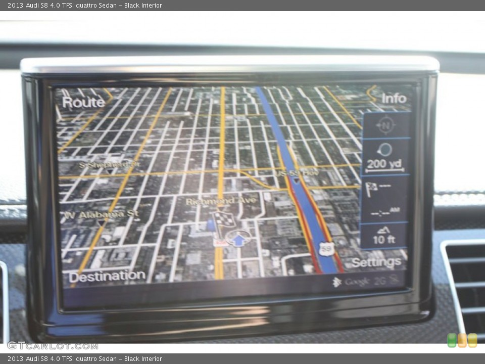 Black Interior Navigation for the 2013 Audi S8 4.0 TFSI quattro Sedan #72148266
