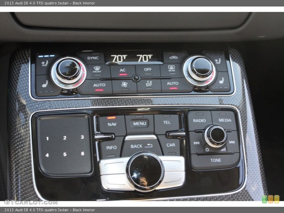 Black Interior Controls for the 2013 Audi S8 4.0 TFSI quattro Sedan #72148306