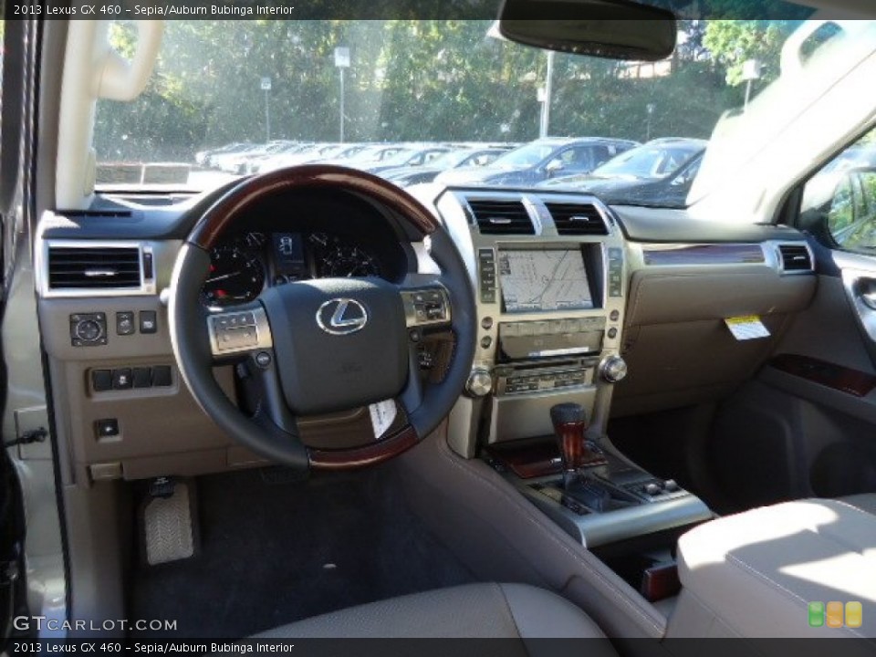 Sepia/Auburn Bubinga Interior Dashboard for the 2013 Lexus GX 460 #72148740