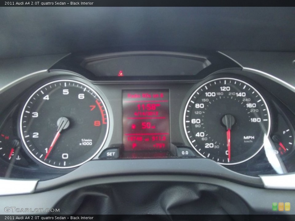 Black Interior Gauges for the 2011 Audi A4 2.0T quattro Sedan #72152502