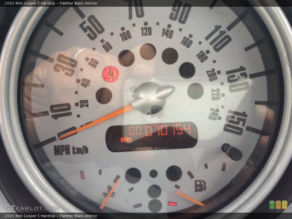 Panther Black Interior Gauges for the 2003 Mini Cooper S Hardtop #72153696