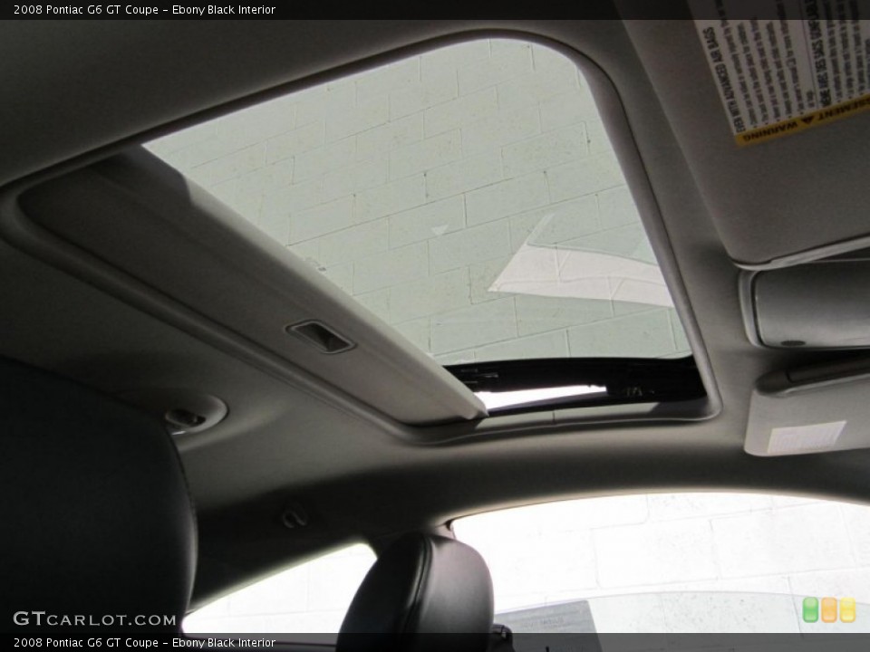 Ebony Black Interior Sunroof for the 2008 Pontiac G6 GT Coupe #72154824