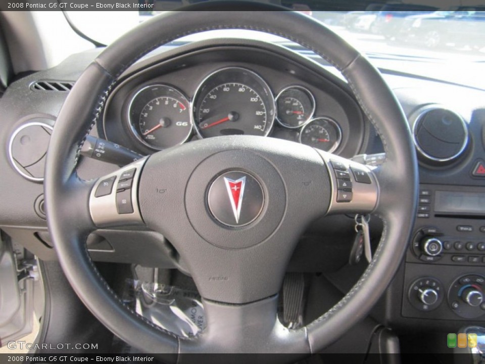Ebony Black Interior Steering Wheel for the 2008 Pontiac G6 GT Coupe #72154986