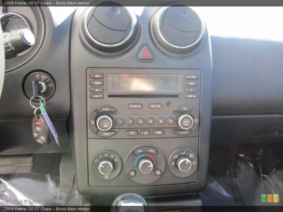 Ebony Black Interior Controls for the 2008 Pontiac G6 GT Coupe #72155010