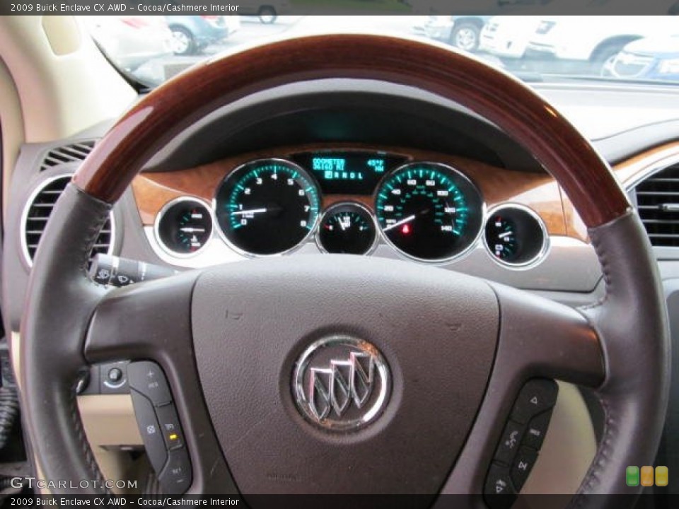 Cocoa/Cashmere Interior Steering Wheel for the 2009 Buick Enclave CX AWD #72156576