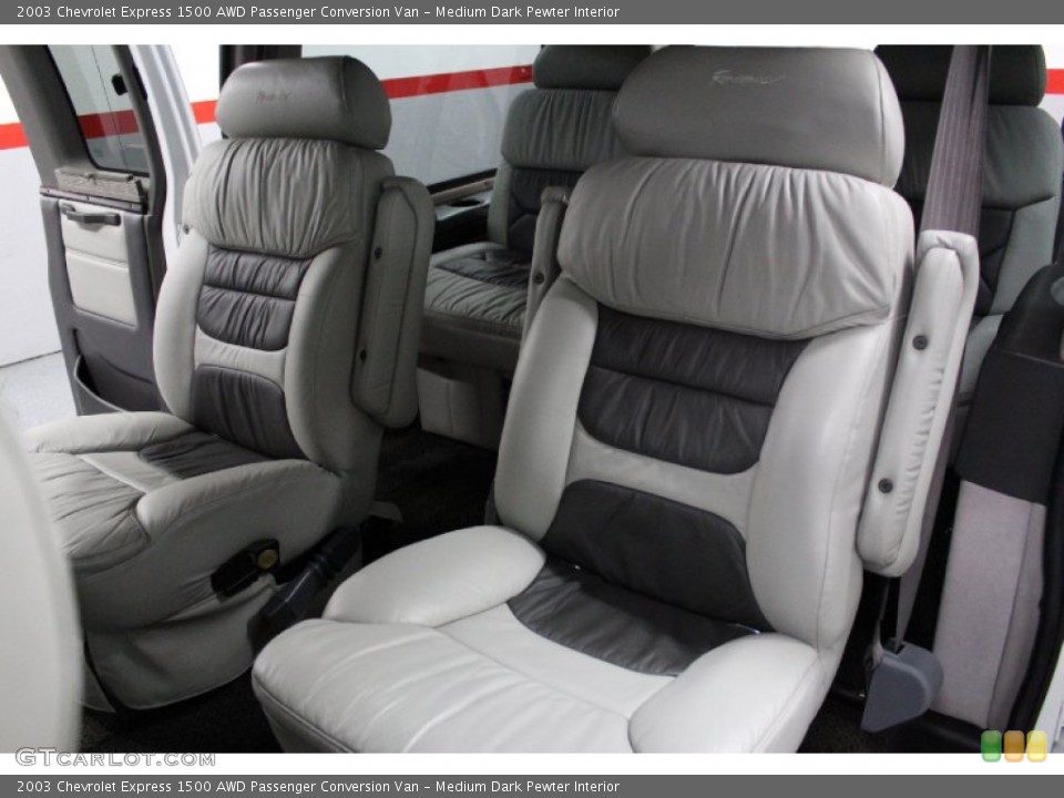 Medium Dark Pewter Interior Rear Seat for the 2003 Chevrolet Express 1500 AWD Passenger Conversion Van #72157152