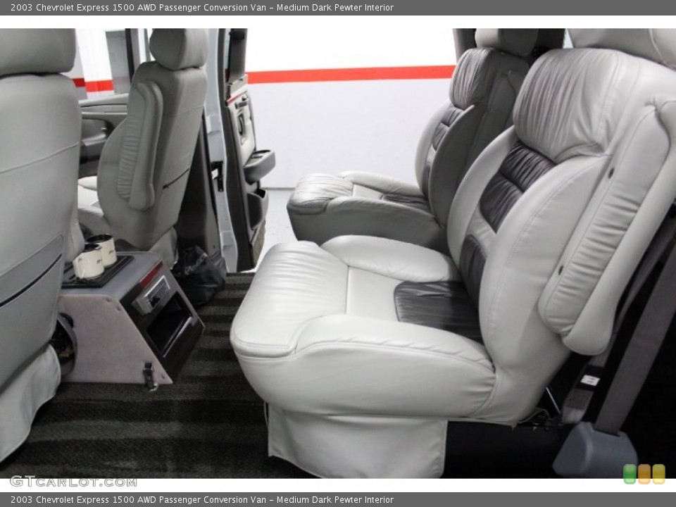 Medium Dark Pewter Interior Rear Seat for the 2003 Chevrolet Express 1500 AWD Passenger Conversion Van #72157161
