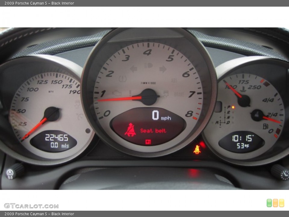 Black Interior Gauges for the 2009 Porsche Cayman S #72158334