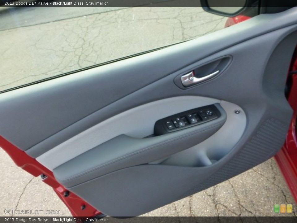 Black/Light Diesel Gray Interior Door Panel for the 2013 Dodge Dart Rallye #72165174