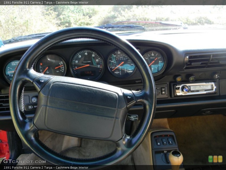 Cashmere Beige Interior Dashboard for the 1991 Porsche 911 Carrera 2 Targa #72168051