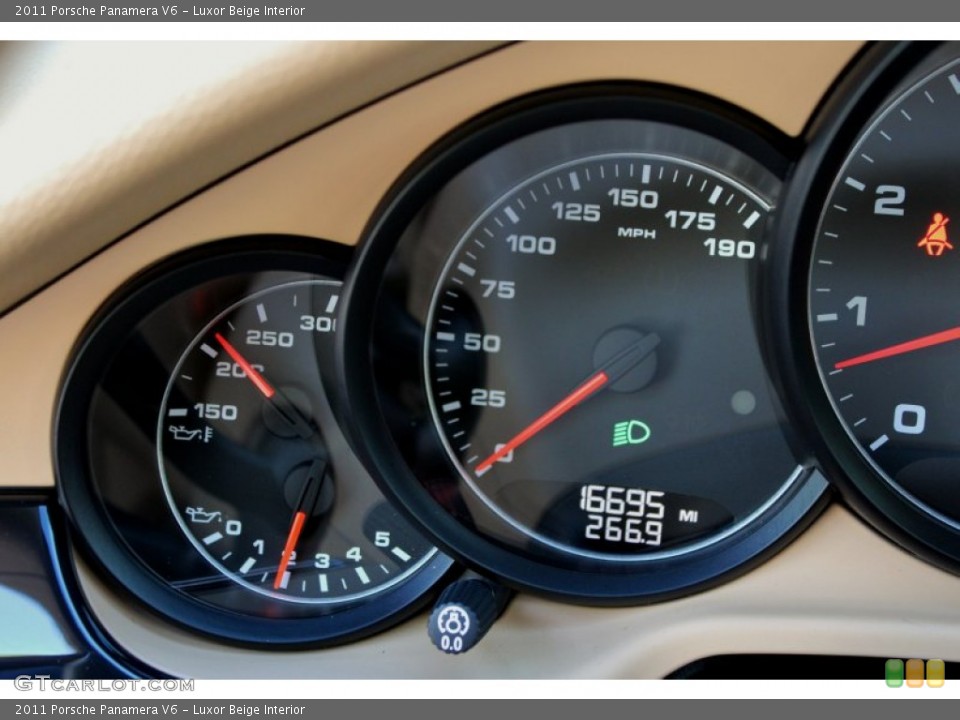 Luxor Beige Interior Gauges for the 2011 Porsche Panamera V6 #72170913