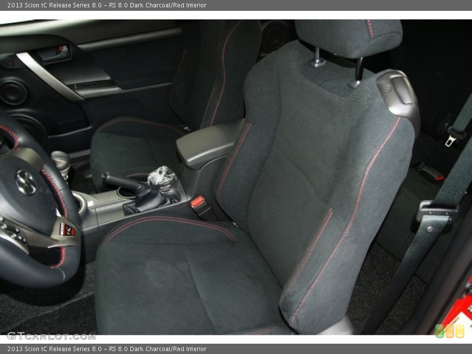 RS 8.0 Dark Charcoal/Red Interior Front Seat for the 2013 Scion tC Release Series 8.0 #72174075