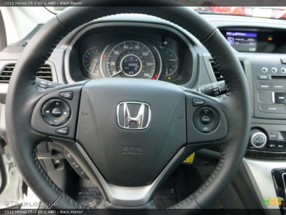 Black Interior Steering Wheel for the 2013 Honda CR-V EX-L AWD #72180729