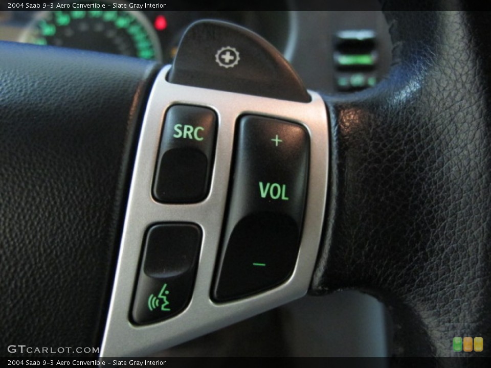 Slate Gray Interior Controls for the 2004 Saab 9-3 Aero Convertible #72187149