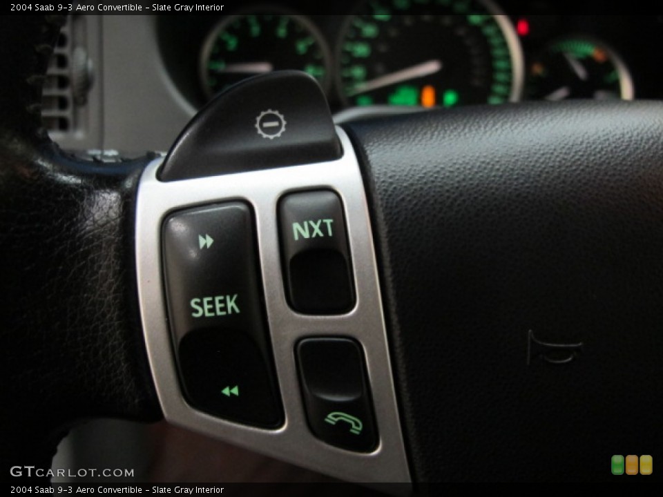 Slate Gray Interior Controls for the 2004 Saab 9-3 Aero Convertible #72187170