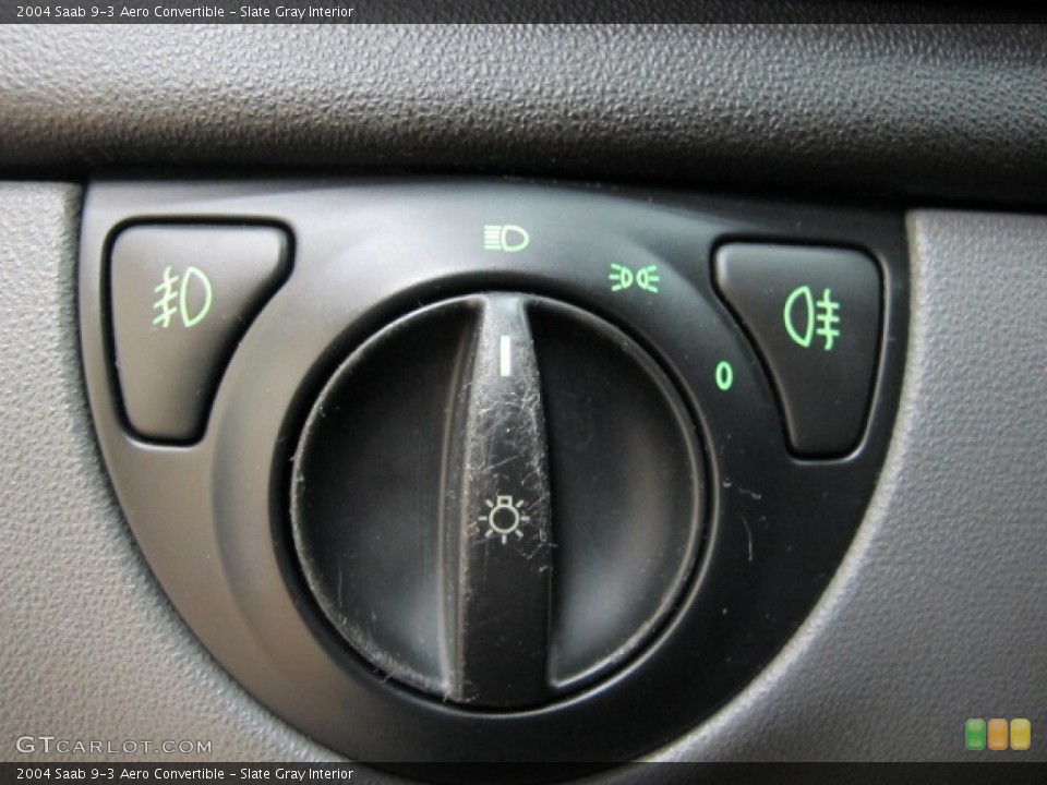 Slate Gray Interior Controls for the 2004 Saab 9-3 Aero Convertible #72187189