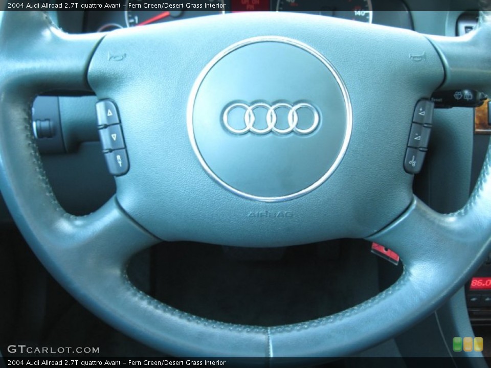 Fern Green/Desert Grass Interior Steering Wheel for the 2004 Audi Allroad 2.7T quattro Avant #72187803