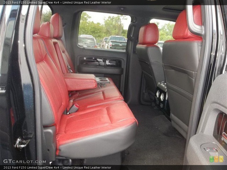 Limited Unique Red Leather Interior Rear Seat for the 2013 Ford F150 Limited SuperCrew 4x4 #72191880