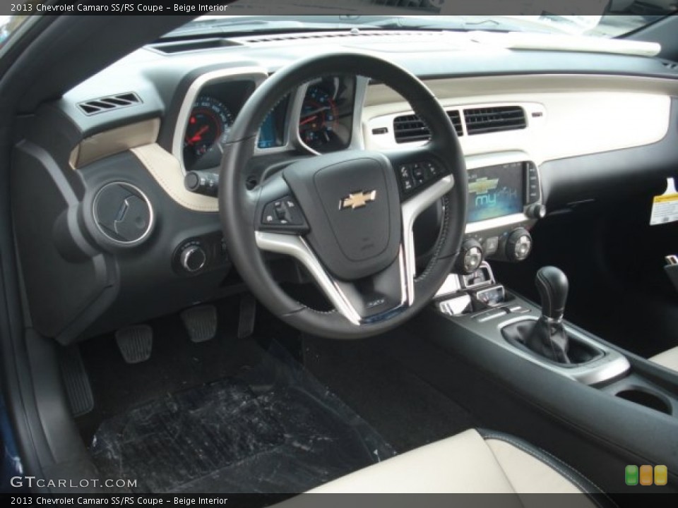 Beige Interior Dashboard for the 2013 Chevrolet Camaro SS/RS Coupe #72205428