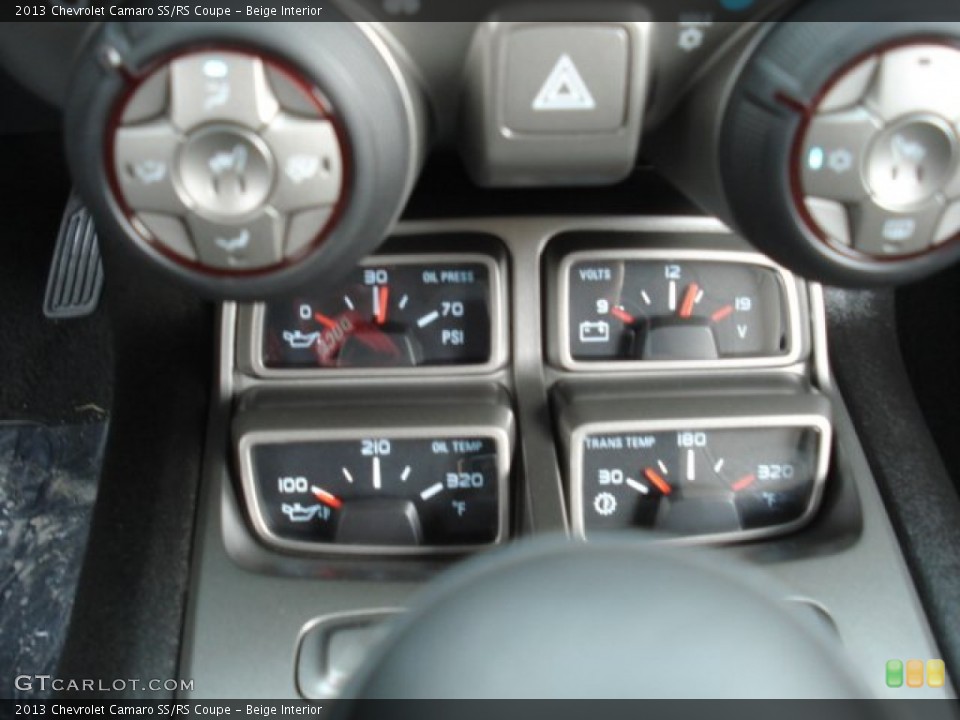 Beige Interior Gauges for the 2013 Chevrolet Camaro SS/RS Coupe #72205575