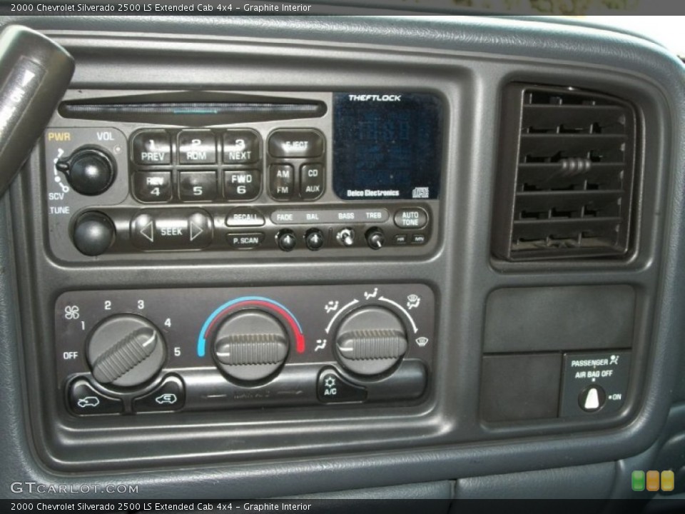 Graphite Interior Controls for the 2000 Chevrolet Silverado 2500 LS Extended Cab 4x4 #72209600