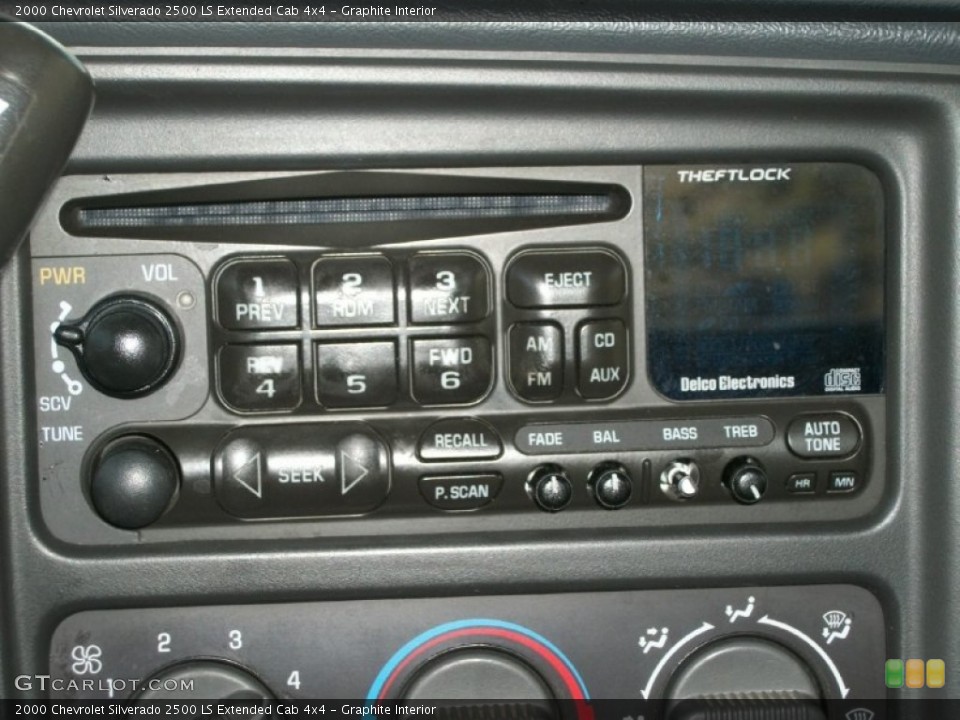 Graphite Interior Audio System for the 2000 Chevrolet Silverado 2500 LS Extended Cab 4x4 #72209627