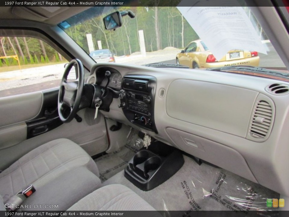 Medium Graphite Interior Dashboard for the 1997 Ford Ranger XLT Regular Cab 4x4 #72210220