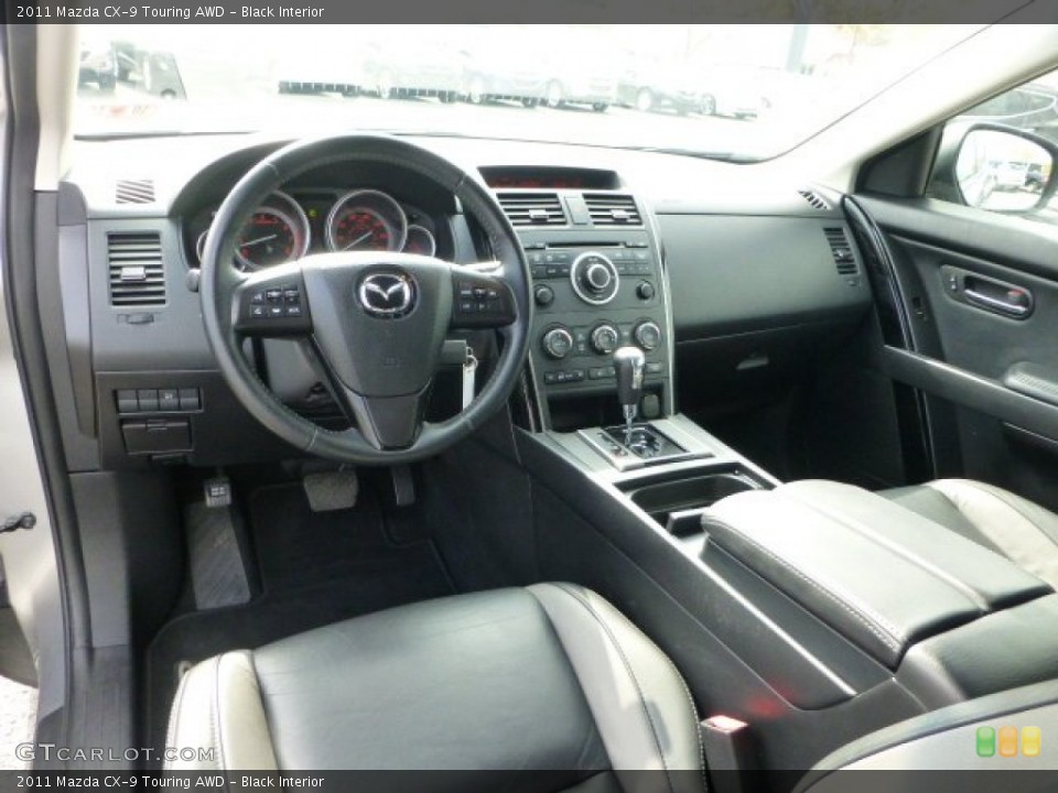 Black Interior Prime Interior for the 2011 Mazda CX-9 Touring AWD #72210626