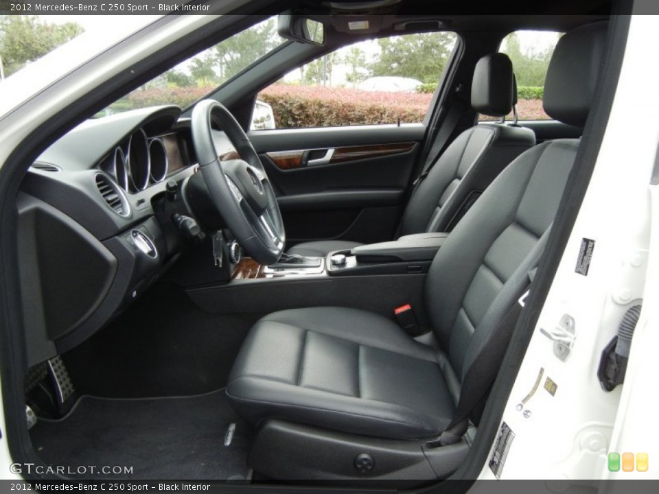 Black Interior Front Seat for the 2012 Mercedes-Benz C 250 Sport #72211877