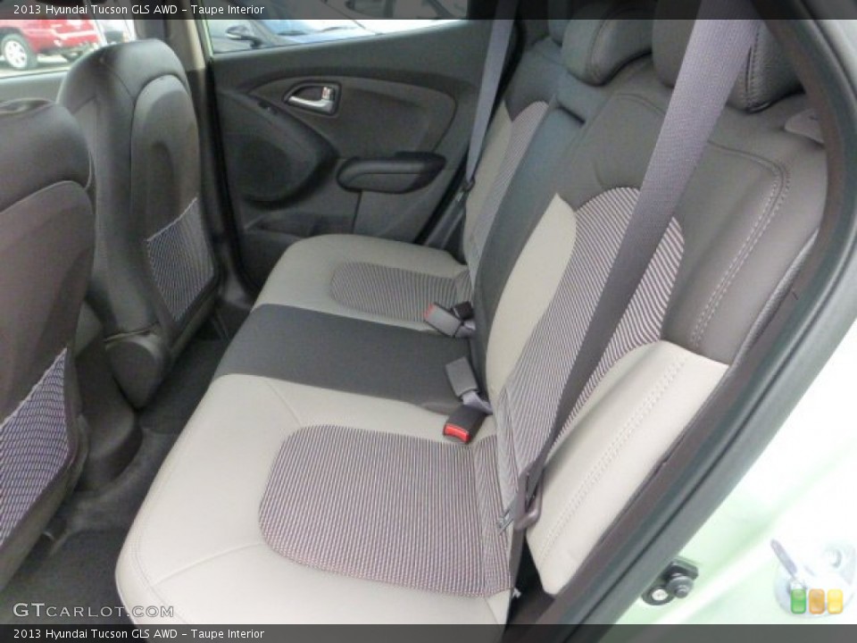 Taupe Interior Rear Seat for the 2013 Hyundai Tucson GLS AWD #72212003