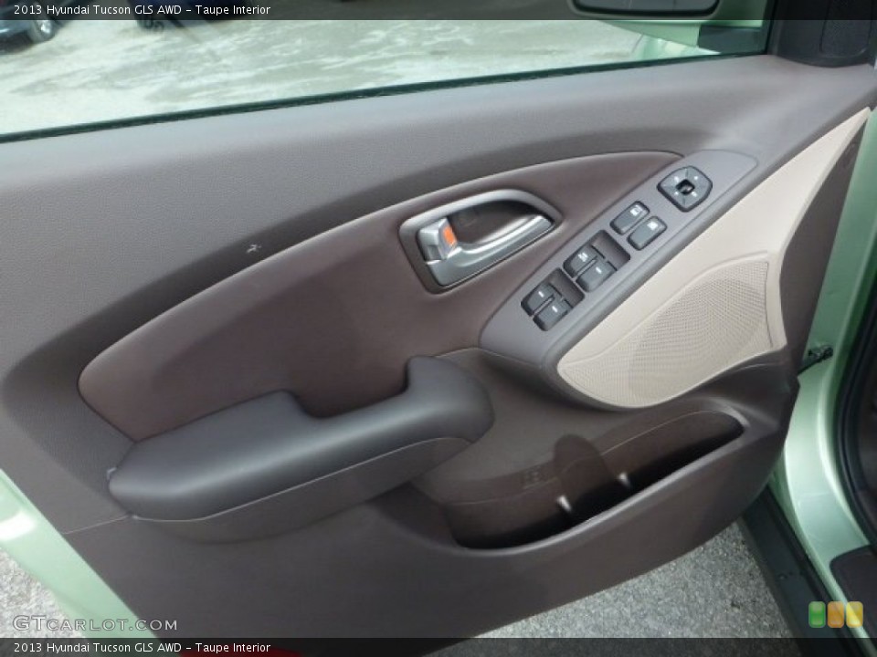 Taupe Interior Door Panel for the 2013 Hyundai Tucson GLS AWD #72212072