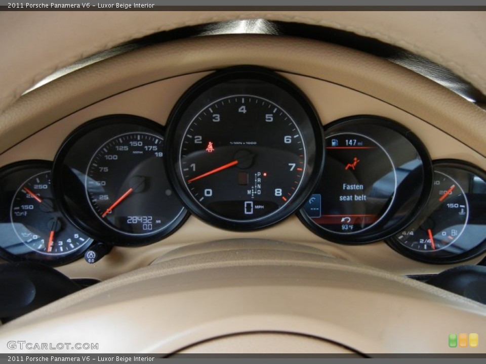 Luxor Beige Interior Gauges for the 2011 Porsche Panamera V6 #72212810