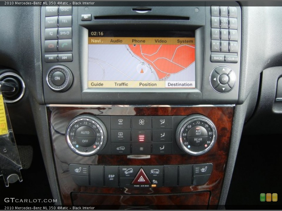 Black Interior Controls for the 2010 Mercedes-Benz ML 350 4Matic #72215096