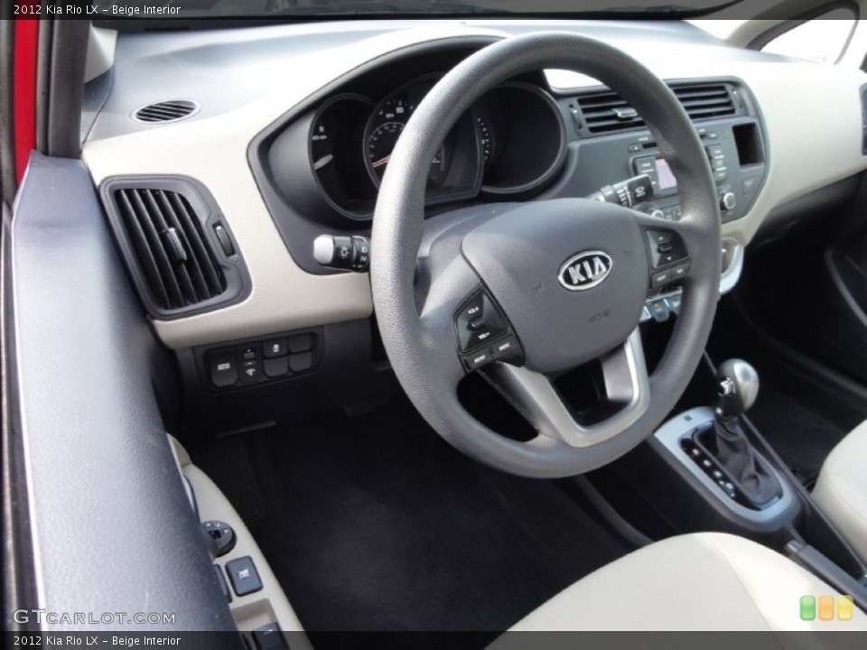 Beige Interior Steering Wheel for the 2012 Kia Rio LX #72217038