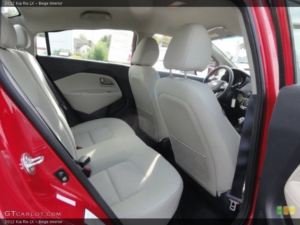 Beige Interior Rear Seat for the 2012 Kia Rio LX #72217178