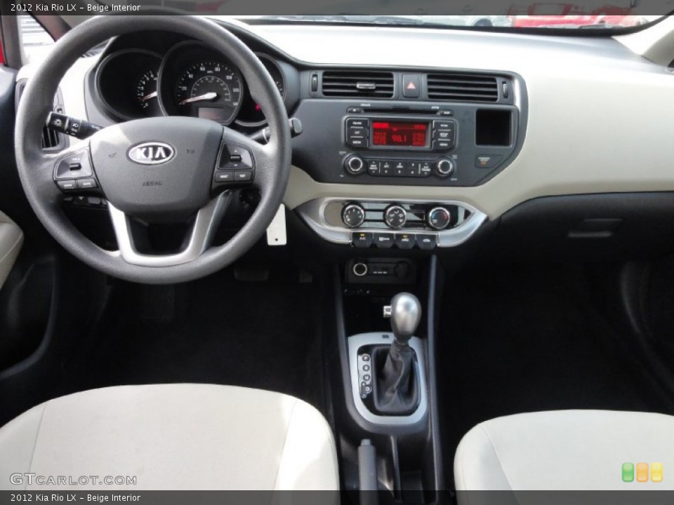 Beige Interior Dashboard for the 2012 Kia Rio LX #72217250