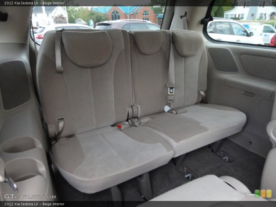 Beige Interior Rear Seat for the 2012 Kia Sedona LX #72217770