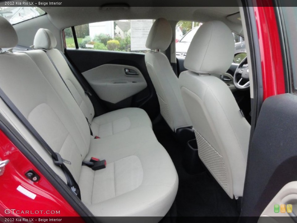 Beige Interior Rear Seat for the 2012 Kia Rio LX #72219461