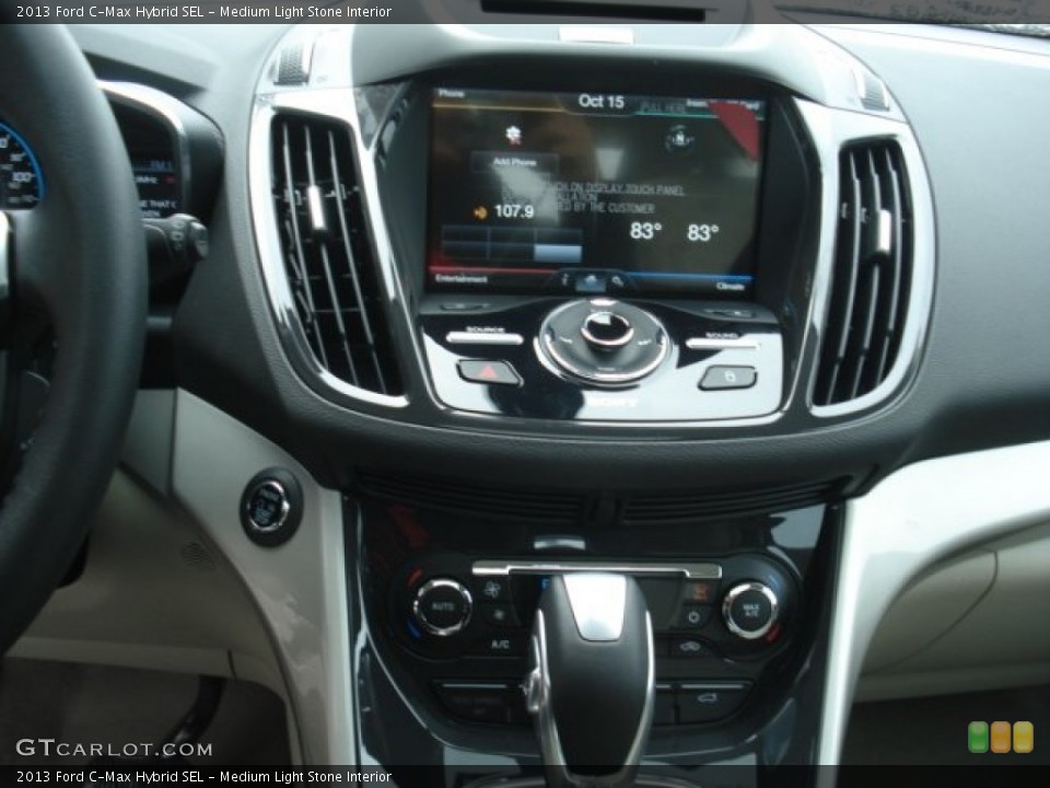 Medium Light Stone Interior Controls for the 2013 Ford C-Max Hybrid SEL #72219464