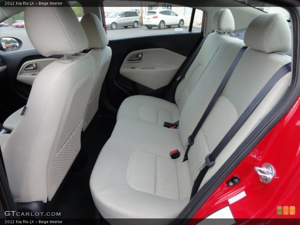 Beige Interior Rear Seat for the 2012 Kia Rio LX #72219509