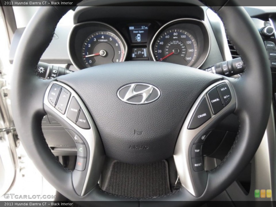 Black Interior Steering Wheel for the 2013 Hyundai Elantra GT #72220037