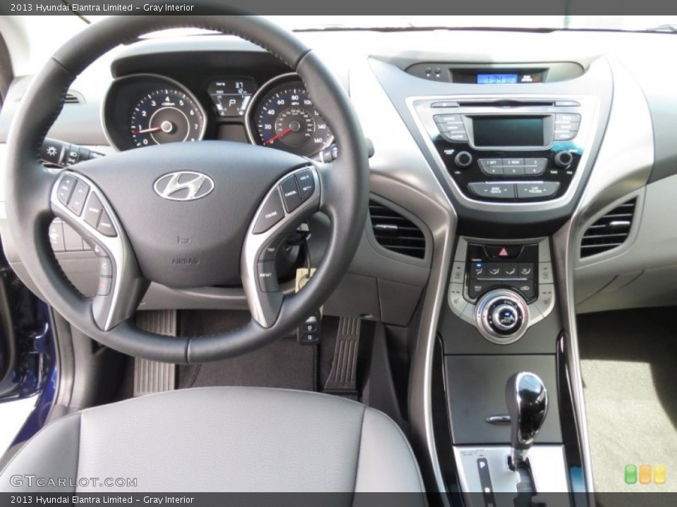 Gray Interior Dashboard for the 2013 Hyundai Elantra Limited #72222254
