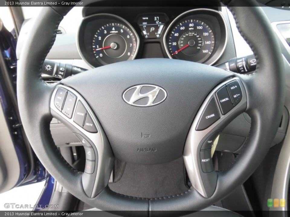 Gray Interior Steering Wheel for the 2013 Hyundai Elantra Limited #72222371