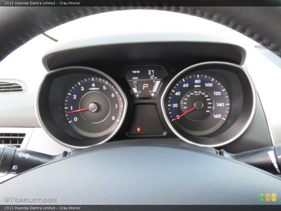 Gray Interior Gauges for the 2013 Hyundai Elantra Limited #72222396