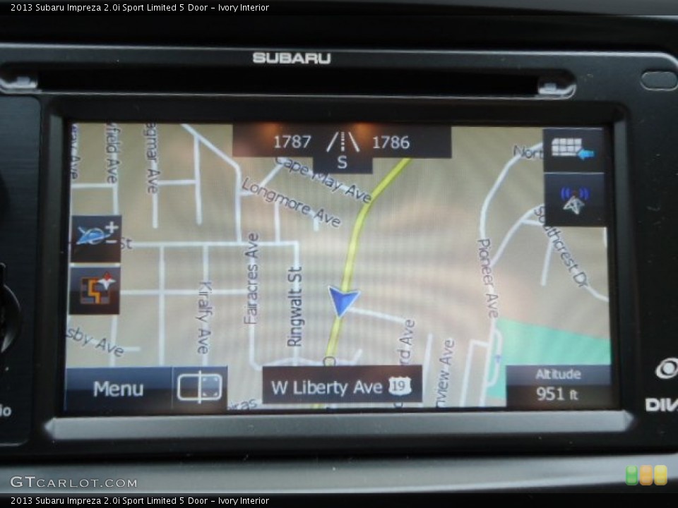 Ivory Interior Navigation for the 2013 Subaru Impreza 2.0i Sport Limited 5 Door #72223100