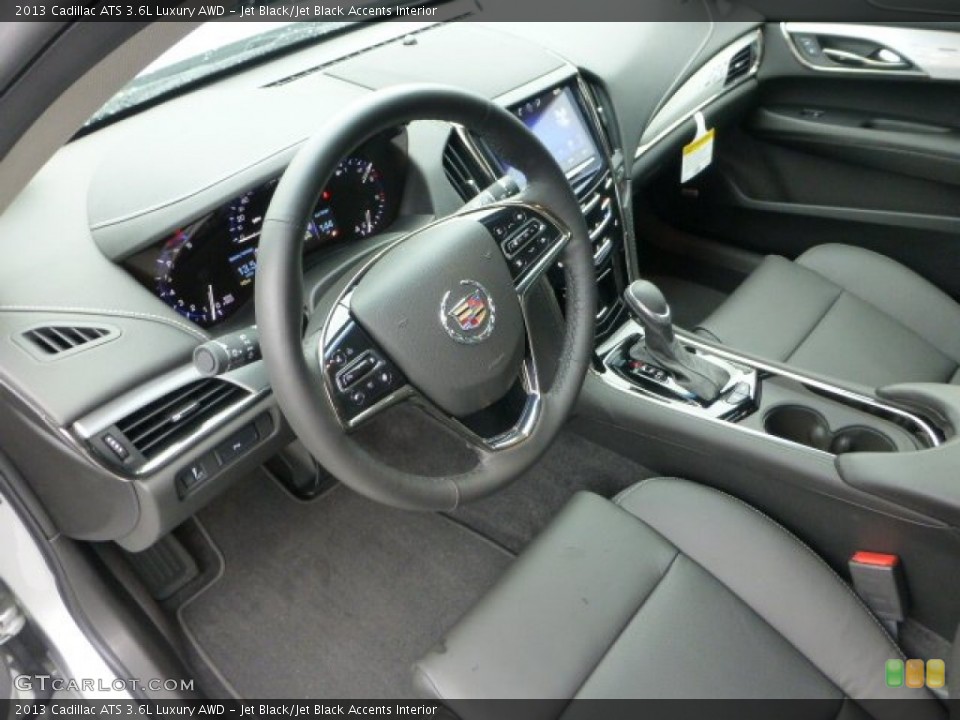 Jet Black/Jet Black Accents Interior Prime Interior for the 2013 Cadillac ATS 3.6L Luxury AWD #72223546