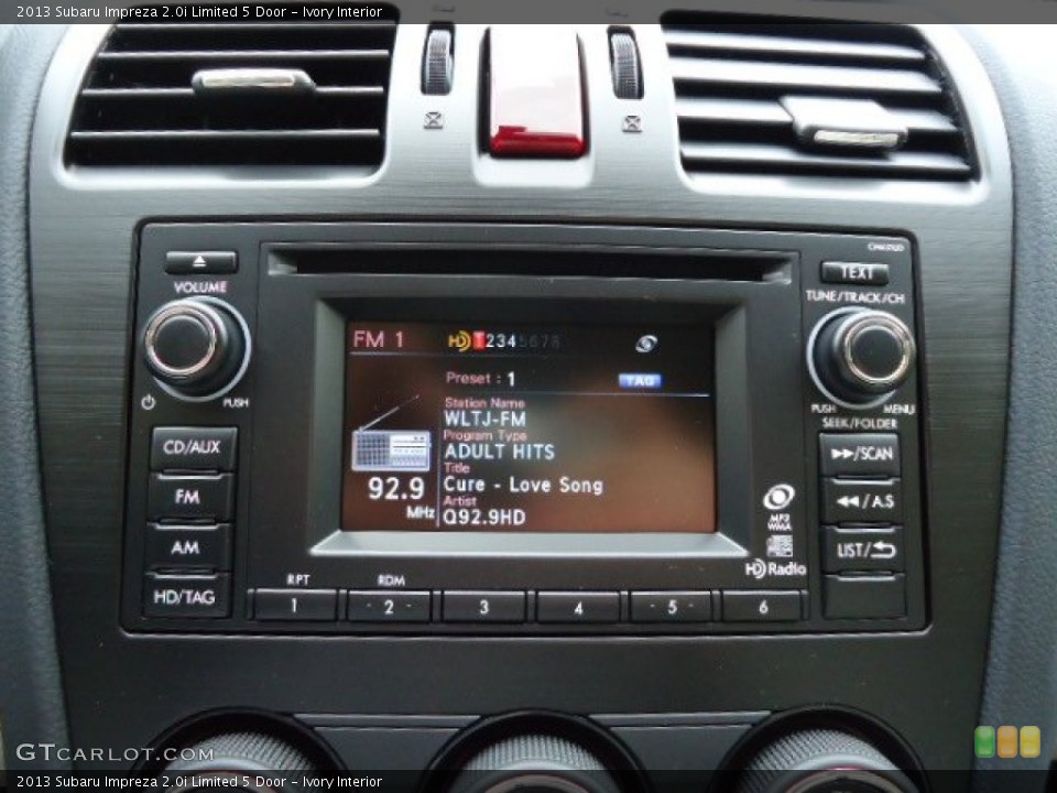 Ivory Interior Controls for the 2013 Subaru Impreza 2.0i Limited 5 Door #72223597