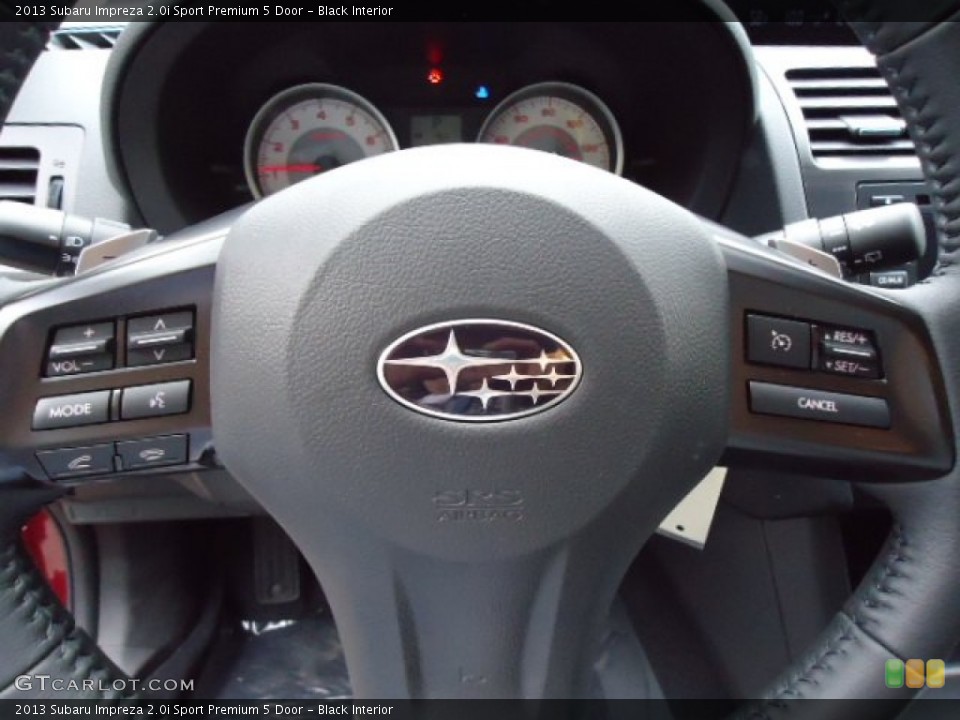 Black Interior Steering Wheel for the 2013 Subaru Impreza 2.0i Sport Premium 5 Door #72224540