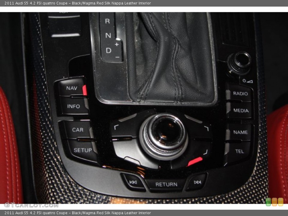 Black/Magma Red Silk Nappa Leather Interior Controls for the 2011 Audi S5 4.2 FSI quattro Coupe #72231554