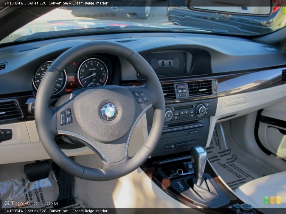 Cream Beige Interior Dashboard for the 2013 BMW 3 Series 328i Convertible #72232982
